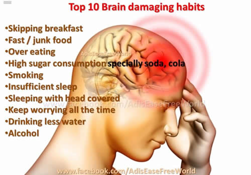 BRAIN DAMAGING HABITS,health tips