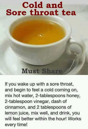 cold and sore throat tea,health tips