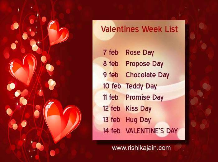 rose day propose day chocolate day teddy day