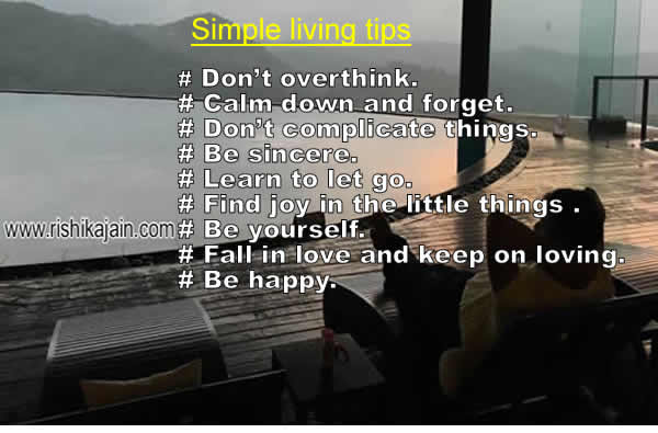Simple living health tips 